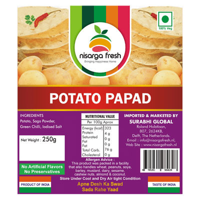 Potato Papad (250g) Nisarga Fresh
