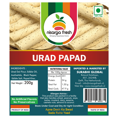Urad Papad (Udad Papad,200g) Nisarga Fresh