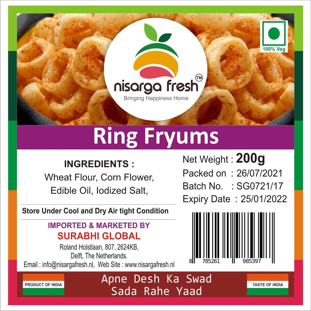 Ring Fryums (200g) Nisarga Fresh