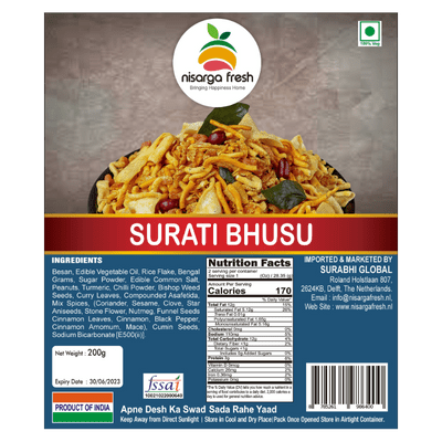 Offer 1 + 1 Free Surti Bhusu (Surat Special) (200g) Nisarga Fresh BB 9-7-24