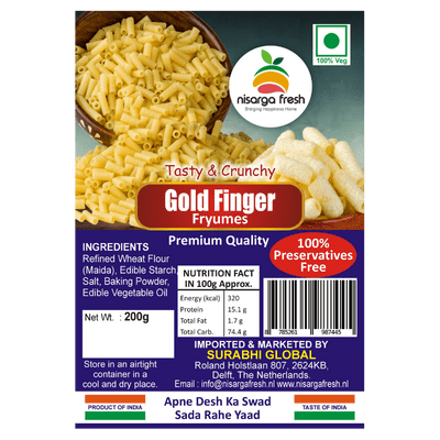 Gold Finger Fryums (200g) Nisarga Fresh
