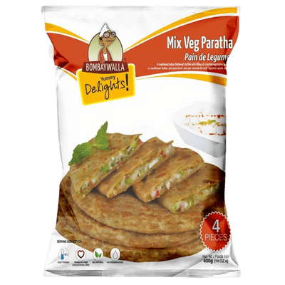 Frozen Mix Veg Paratha (4pcs, 400g) Bombaywalla