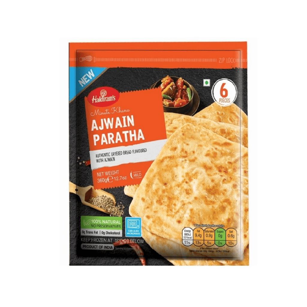 Frozen Ajwain Paratha (6pcs, 360g) Haldiram