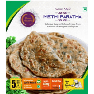 Frozen Methi Paratha (5pcs) (400g) Khana Khazana
