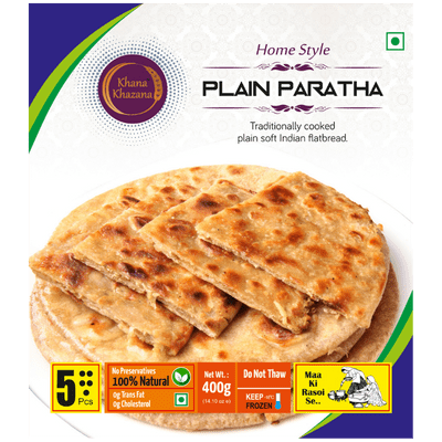 Frozen Plain Paratha (5pc) (400g) Khana Khazana