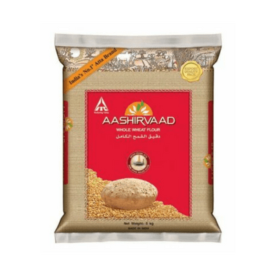 Whole Wheat Flour (Atta) (5kg) (Export Pack) Aashirvaad