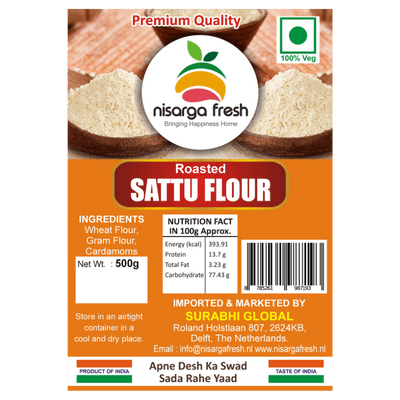 Sattu Flour Roasted (500g) Nisarga Fresh