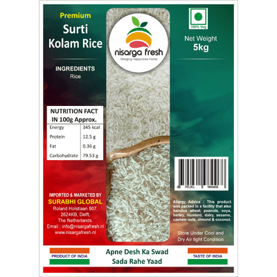 Surti Kolam Rice (Premium) (5kg) Nisarga Fresh