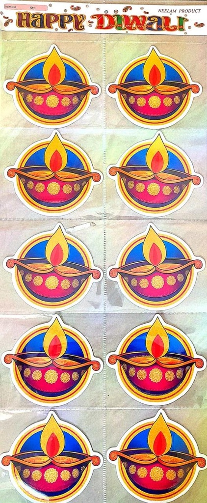 Diya Decoration Sticker (10 PC)