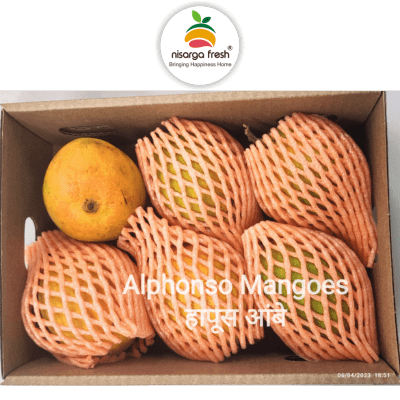 Alphonso (Authentic Hapus) Mangoes (5-6pcs) net wt ~1.3kg