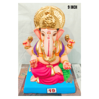 Ganesha Idol Nr. 19: Size ~9 Inch (Eco Friendly) Pickup from Delft Store