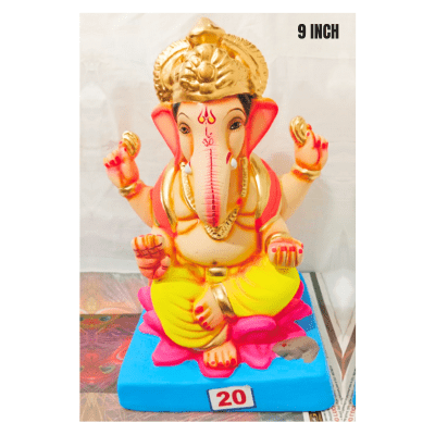 Ganesha Idol Nr. 20: Size ~9 Inch (Eco Friendly) Pickup from Delft Store