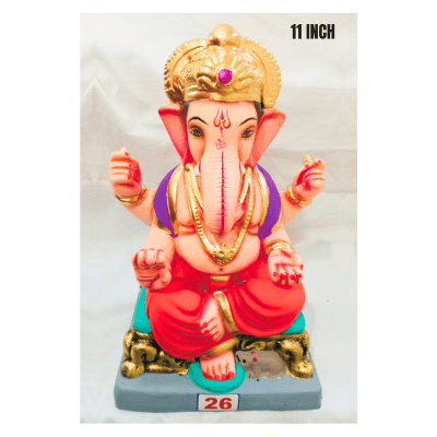Ganesha Idol Nr. 26: Size ~11 Inch (Eco Friendly) Pickup from Delft Store