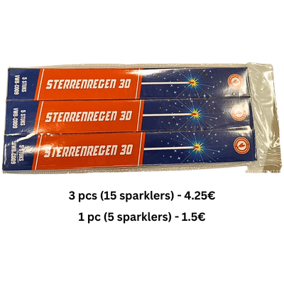Sparkler (Phuljhadi) 3 boxes (30cm, 5pc per box)