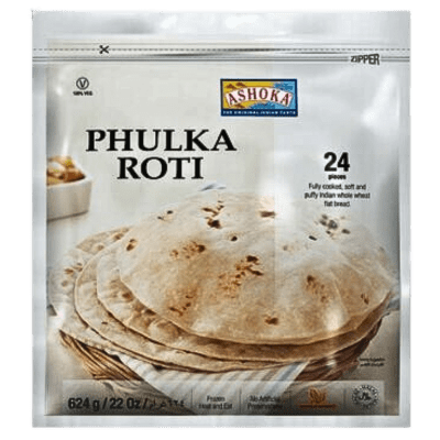 Frozen Phulka Roti 24pcs (624g) Ashoka