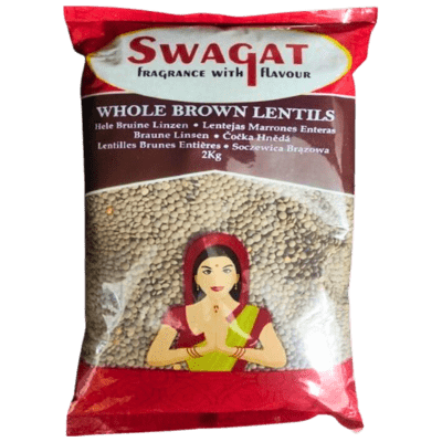 Whole Brown Lentils (Masoor Whole) (2kg) Swagat
