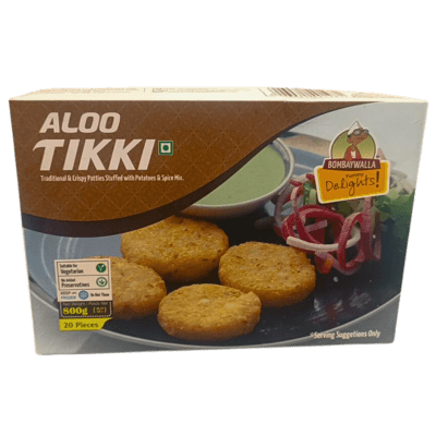 Frozen Plain Aloo Tikki (20pc) (800g) Bombaywalla