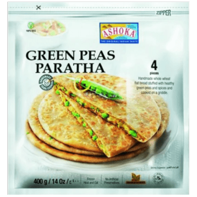 Frozen Green Peas Paratha 4pc (400g) Ashoka