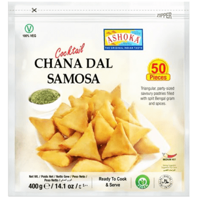Frozen Chana Dal Cocktail Samosa Jumbo 50pc (400g) Ashoka