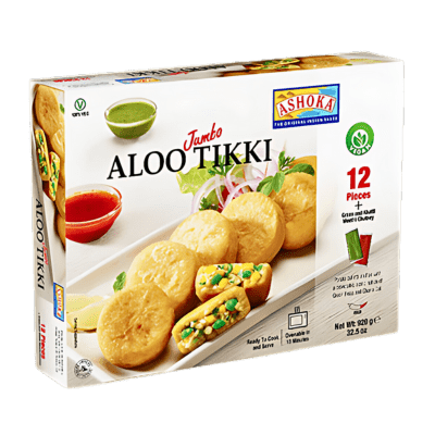 Frozen Aloo Tikki (incl. Green and Imli Chutney) (12pcs, 920g) Ashoka