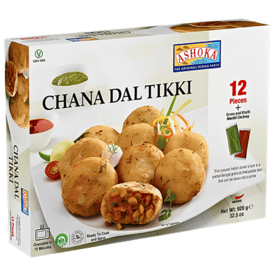 Frozen Chana Dal Tikki (incl. Green and Imli Chutney) (12pcs, 920g) Ashoka