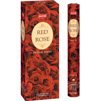 Red ROSE Incense Sticks (Agarbatti) (1pack - 20 sticks) Hem
