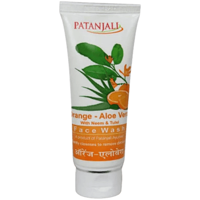 Orange-Aloe Vera (With Neem &amp; Tulsi) Facewash (60g) Patanjali