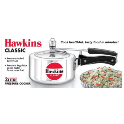 Classic Aluminum Pressure Cooker (2L) Hawkins