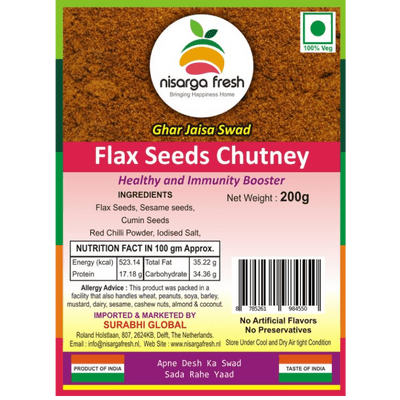 Flax Seeds (JAWAS) Chutney (200g) Nisarga Fresh