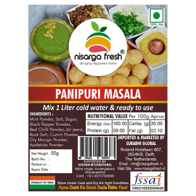 Panipuri Dry masala (50g) Nisarga Fresh