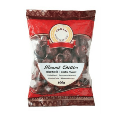 Round Dried Red Chillies (100g) Annam