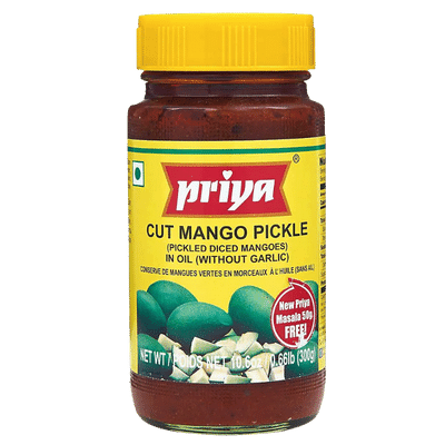 Cut Mango Pickle (Without Garlic) (300g) Priya