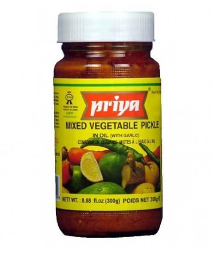 Mixed Vegetable Pickle (Without Garlic) (300g) Priya