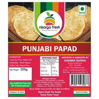 Punjabi Papad (200g) Nisarga Fresh
