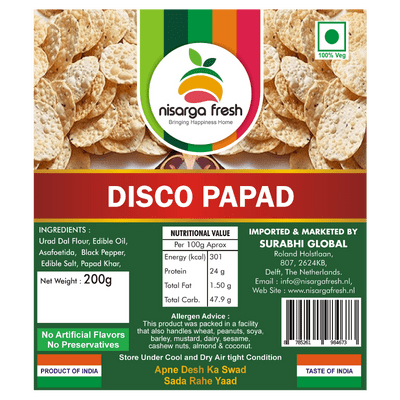 Disco Papad (200g) Nisarga Fresh