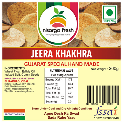 Jeera Khakhra (Handmade) (200g) Nisarga Fresh