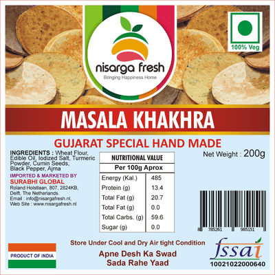 Masala Khakhra (Handmade) (200g) Nisarga Fresh