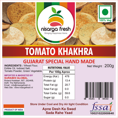 Tomato Khakhra (Handmade) (200g) Nisarga Fresh
