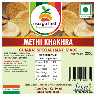 Methi Khakhra (Handmade) (200g) Nisarga Fresh
