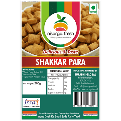 Shakkarpara ( Sweet Shankarpale) (200g) Nisarga Fresh