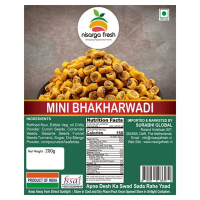 Mini Bhakarwadi (Surat Special) (200g) Nisarga Fresh
