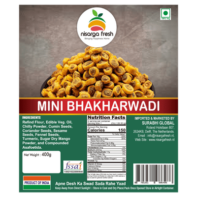 Mini Bhakarwadi (Surat Special) (400g) Nisarga Fresh