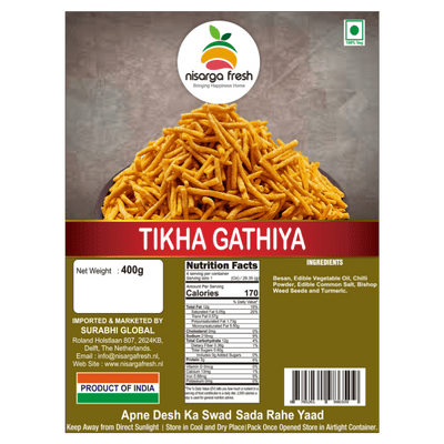 Offer 1 + 1 Free Tikha Gathiya (400g) Nisarga Fresh BB 9-7-24