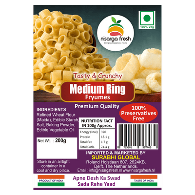 Medium Ring Fryums (200g) Nisarga Fresh