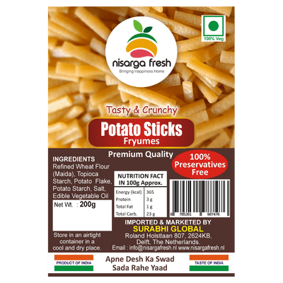 Potato Sticks Fryums (200g) Nisarga Fresh