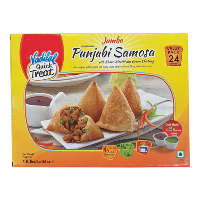 Frozen Punjabi Samosa  (24pc) Jumbo (1.84kg) Vadilal