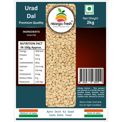 Urad (Urid) Dal (2kg) Nisarga Fresh