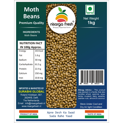 Moth Beans (Matki) (Premium)  (1kg) Nisarga Fresh