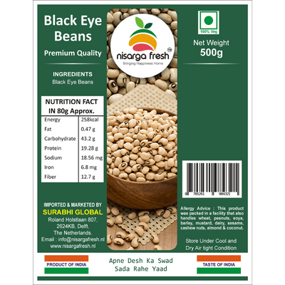 Black Eye Beans (Premium) (500g) Nisarga Fresh