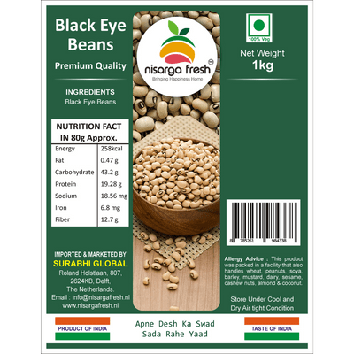 Black Eye Beans (Premium) (1kg) Nisarga Fresh